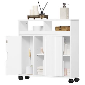 Mueble De Baño Con Ruedas Armario De Suelo Con Puertas Correderas