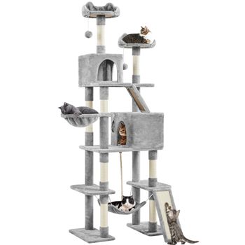 Árbol Rascador Para Gatos Alto 209 Cm Torre Escalador Para 3-4 Gatos