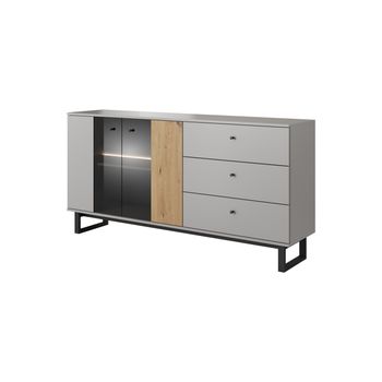 Aparadores Para Salón, Gran Capacidad De Almacenaje, 200x87x35cm, 4  Puertas, Diseño Industrial, Estilo Moderno, Blanco Y Negro con Ofertas  en Carrefour