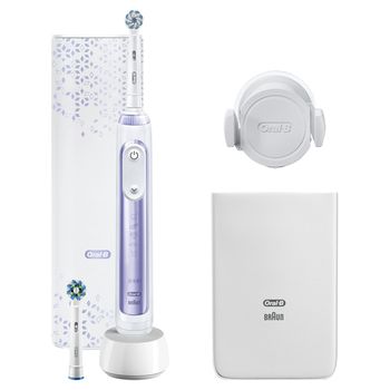 Oral-b Genius 80326278 Cepillo Eléctrico Para Dientes Adulto Cepillo Dental Oscilante Púrpura, Blanco