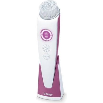 Beurer Fc 96 Cepillo Facial Cosmético - Pantalla Lcd - 2 Niveles De Rotación - Blanco / Ro