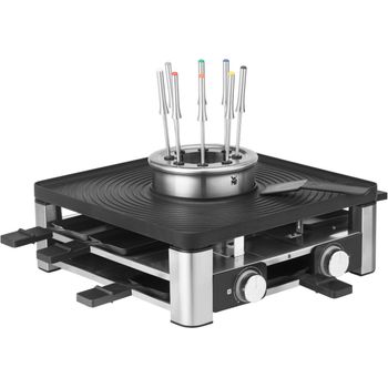 máquina de raclette 8 personas 1200w + grill + tortitas - rac.indus-8 -  naturamix 