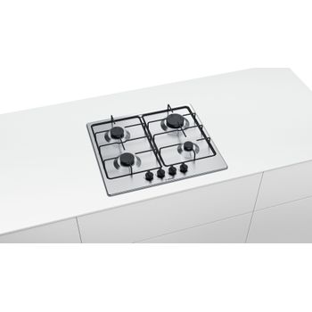 Bosch Serie 4 Pgp6b5b85 Hobs Acero Inoxidable Integrado 58 Cm Encimera De Gas 4 Zona(s)