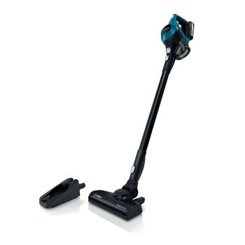 Aspiradora escoba  Rowenta X-Combo GZ3039WO, Sin cable, Aspira y friega a  la vez, Ultraligera, 215 W, 0.55 L, 60 min., Mopas lavables incl., Negro