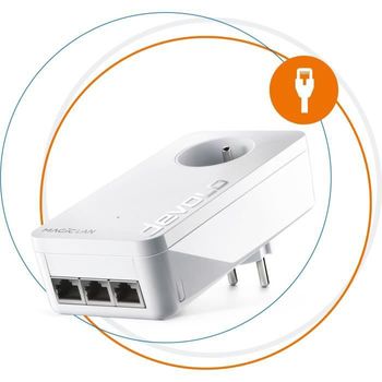 Extensión Triple Lan Cpl Magic 2: Hasta 2400 Mbits / S Devolo