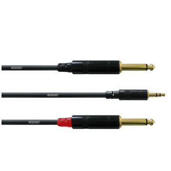 Cordial Cfy 0.9 Wpp Cable 2jack-minijack Estéreo 0,9 Metros