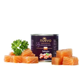 Nuevo Lata Gato Adulto: Salmón, 200 G