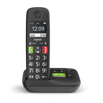 Gigaset E290a Black Teléfono Dect/analógico Negro Identificador De Llamadas