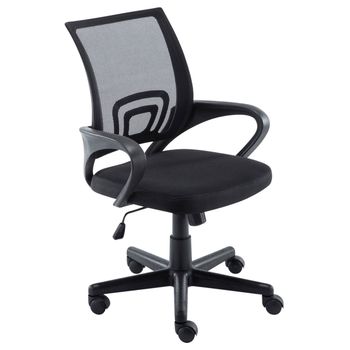 Clp Silla De Escritorio Genius Simil Cuero Negro 54x56x Cm