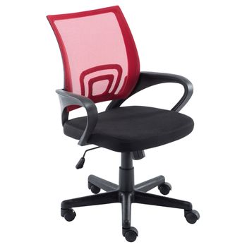 Clp Silla De Escritorio Genius Simil Cuero Rojo 54x56x Cm