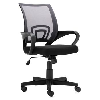 Clp Silla De Escritorio Genius Simil Cuero Gris 54x56x Cm