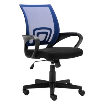 Clp Silla De Escritorio Genius Simil Cuero Azul 54x56x Cm