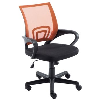 Clp Silla De Escritorio Genius Simil Cuero Naranja 54x56x Cm