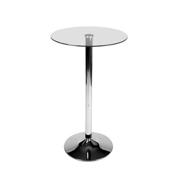 Clp Mesa De Cristal Redonda 105 Cm Vidrio Vidrio Transparente � 60 Cm