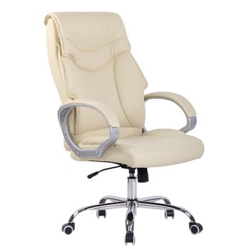 Clp Silla De Oficina Torro Simil Cuero Crema 65x64x Cm