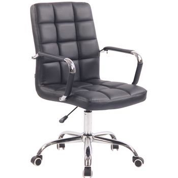 Clp Silla De Escritorio Deli Simil Cuero Negro 62x56x Cm