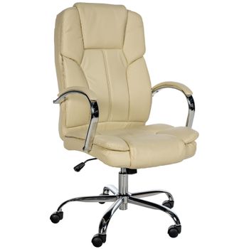 Clp Silla De Oficina Xxl Xanthos Simil Cuero Crema 70x62x115 Cm