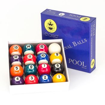 Juego De Bolas Billar Americano Classic A-quality 38 Mm 70037380