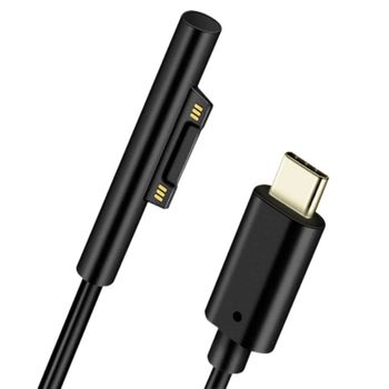 Cable De Carga Usb Tipo C Para Microsoft Surface De 1m, 4smarts - Negro