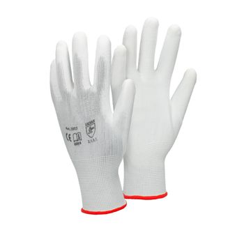 GUANTE DE LATEX BLANCO , LIGERAMENTE EMPOLVADO, BILBAO TALLAS S,M & L