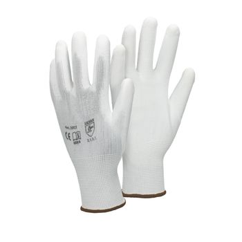 4x Guantes Trabajo Antideslizantes Pu Talla 9-l Blanco Ideal Constructores Electronica Mecánicos Jardinería