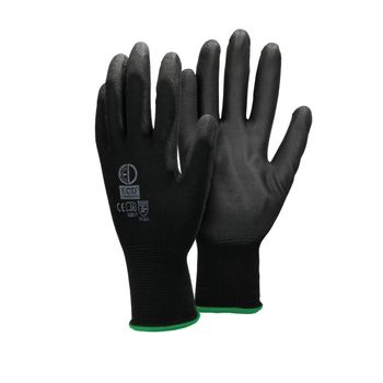 12 Pares Guantes De Trabajo Con Revestimiento Negro Ecd Germany