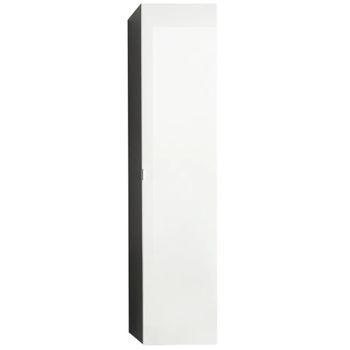 Columna De Baño Suspendida Ibiza 140 Cm Blanco Brillo Y Antracita 1 Puerta