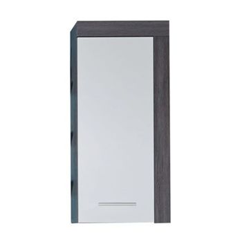 Armario De Pared Para Baño Miami Blanco Y Plata Ahumado Trendteam