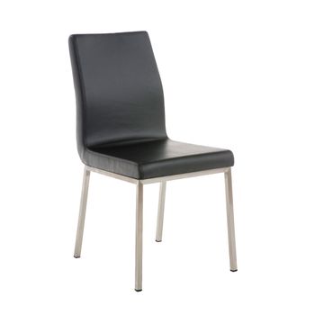 Clp Silla De Comedor Colmar Simil Cuero Negro 50x40x88 Cm