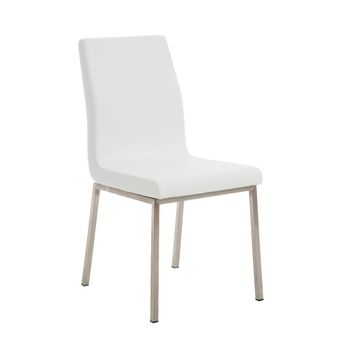 Clp Silla De Comedor Colmar Simil Cuero Blanco 50x40x88 Cm