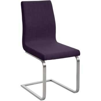 Clp Silla De Comedor Belfort En Tela Lila 50x40x90 Cm