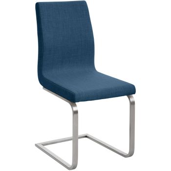 Clp Silla De Comedor Belfort En Tela Azul 50x40x90 Cm