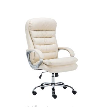 Clp Silla De Oficina Vancouver Xxl Simil Cuero Crema 77x68x Cm