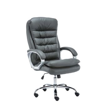 Clp Silla De Oficina Vancouver Xxl Simil Cuero Gris 77x68x Cm