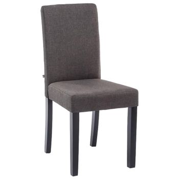 Pack de 4 sillas comedor, salón SWEDEN en terciopelo gris oscuro patas  negras