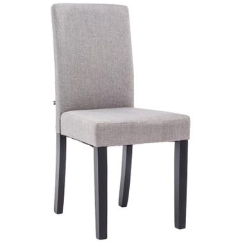 Clp Silla De Comedor Ina En Tela Gris Claro 47x41x91 Cm