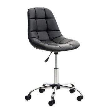 Clp Silla De Escritorio Emil Simil Cuero Negro 55x55x Cm