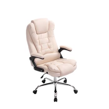 Clp Silla De Oficina Thor Simil Cuero Crema 78x69.5x Cm