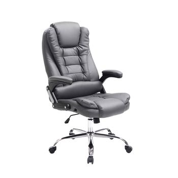 Clp Silla De Oficina Thor Simil Cuero Gris 78x69.5x Cm