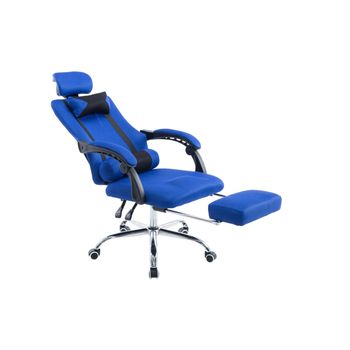 Clp Silla Racing Fellow Simil Cuero Azul 63x60x Cm