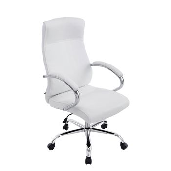 Clp Silla De Oficina Lausanne Xxl Simil Cuero Blanco 67x61x Cm