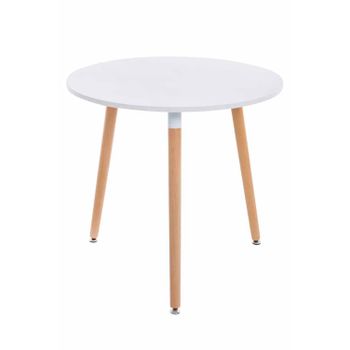 Mesa Cocina Plegable, Mesa Auxiliar Estructura Metal Y Tapa Superior De  Madera, Color Blanco, 79x79 Cm con Ofertas en Carrefour