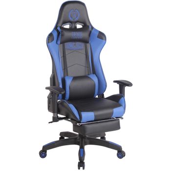 Clp Silla Gaming Turbo Simil Cuero Negro/azul 58x67x Cm