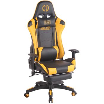 Clp Silla Gaming Turbo Simil Cuero Negro/amarillo 58x67x Cm