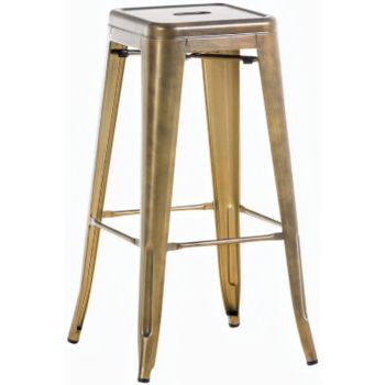 Clp Taburete Industrial Joshua Metal Dorado 43x43x77 Cm