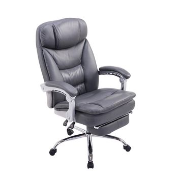 Clp Silla De Oficina Xl Troy Simil Cuero Gris 67x67x Cm