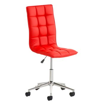 Clp Taburete De Trabajo Peking Simil Cuero Rojo 57x57x Cm