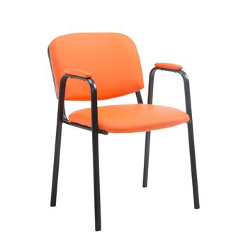 Clp Silla Confidente Ken Pro Simil Cuero Naranja 55x53x79 Cm