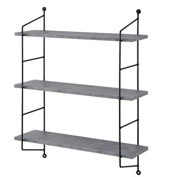 Estantería De Pared Para Cocina Lappajärvi Aglomerado 60x43x9 Cm Roble Gris  [en.casa] con Ofertas en Carrefour