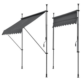 pro.tec] Toldo montando en la pared - Beige - 400 x 120 cm